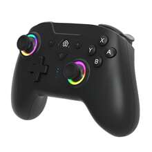 TOPWOLF Double Vibration GAMEPADFOR Switch2/Switch/IOS/Android/Steam RGB Breathing Lighting Wireless Controller Six-Axis Sensor Function Supports Programmable Buttons Macaron Switch Controllers Wireless, With RGB Breathing Lighting, For Switch Lite/Switch Oled/PC/IOS/Android/Steam - Black - View 7