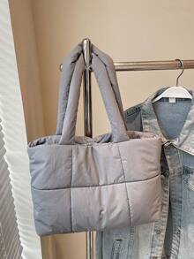 New Korean Style Rhombus Puff Shoulder Bag Tote Bag Large Capacity Handbag Niche Fashion Commuter - Multicolor - View 14