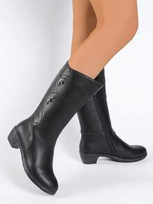 2025 Autumn/Spring Mid-Calf Boots For Women, Low Heel Short Boots, Flat Soft Leather Lined Ankle Boots, Mother Boots