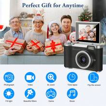 紧凑型数码相机，180°翻转屏，带彩色滤镜、闪光灯和8倍光学变焦，是视频博客和摄影的理想之选，配件齐全。圣诞节、感恩节礼物佳选。