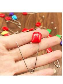 10/20/50pcs Plastic Head Safety Pins 2inch/5cm Safety Locking Baby Cloth Diaper Nappy Pins Buckles DIY Needle Pins Sewing Supplies, Random Colors