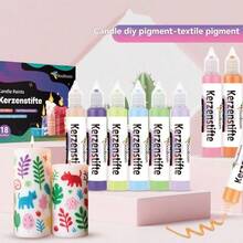 18-Color Candle Dye Pens 15ml | 3-In-1 For Candles, Fabric & Glass | Vibrant Colors & Strong Adhesion - Multicolor - View 4