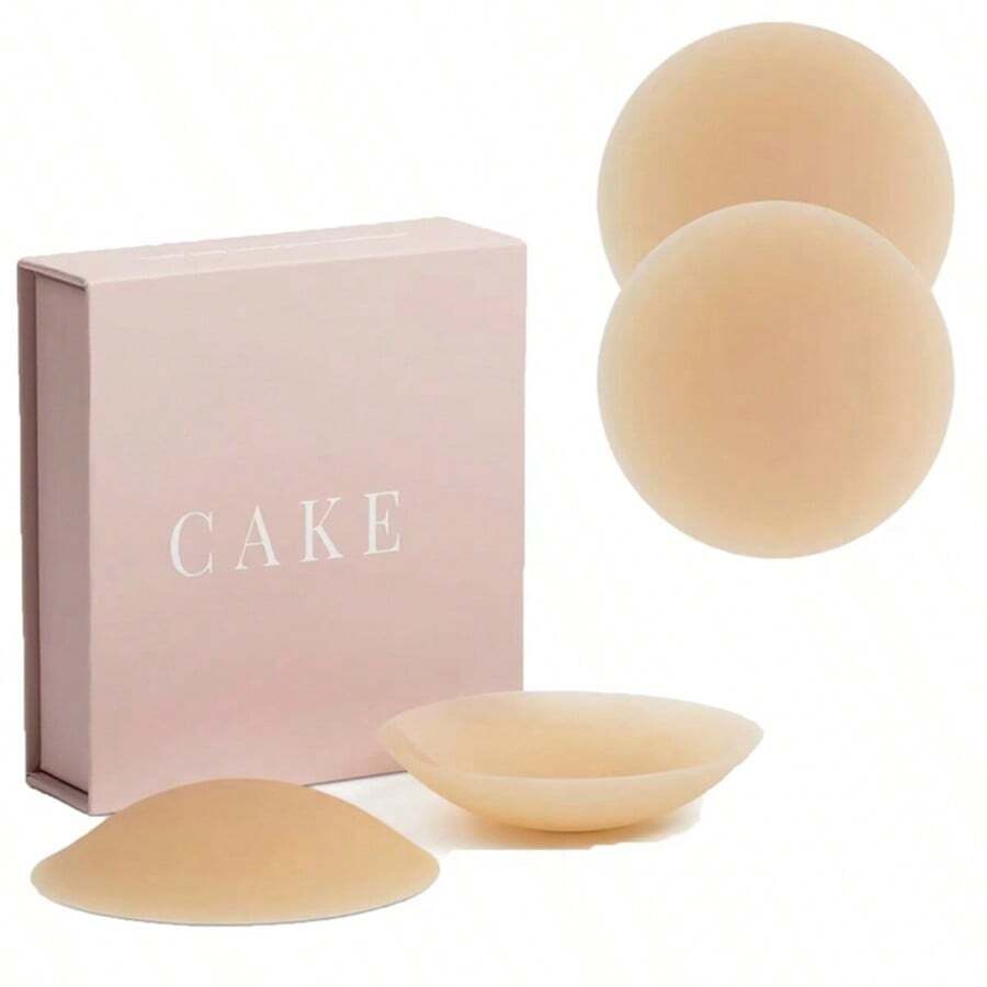 Cake Grippy Seamless Covers, Sticky Adhesive Silicone Nipple Pasties, Reusable Pasty Nipple Covers For Women - Honey - 查看 1