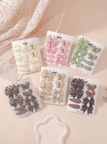 8 件/套极简主义蝴蝶结发夹，波西米亚针织蝴蝶女孩发夹，马尾辫夹，适合节日派对、旅行、时尚发饰套装 - 蝴蝶結髮夾 - 查看 3