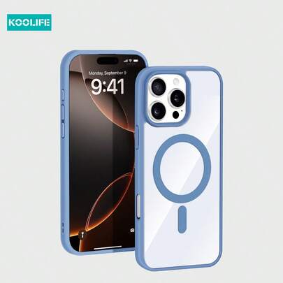 Koolife 磁吸式 TPU 亚克力磁吸无线充电手机壳，单件装，防摔超薄糖果色边框，兼容 17 Pro Max/17/17 Pro/17 Air/16/16 Pro Max/16 Pro/16/15/15 Pro/15 Pro Max/15 Plus/14/13/12/11，春季生日礼物手机壳