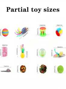 Basic Cat Toys For Raising Cats, Including Bell Balls, Bite Sticks, Sisal Toys, Bell Ringing Toys, Interactive Cat Toys, Cat And Mouse Toys, Pet Toys, Pet Supplies, Birthday Gifts, Halloween And Christmas Gift Sets. The Colors Of The Items May Vary, And The Styles Are Shown In The Picture