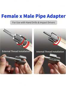 2pcs Integrated Internal & External Thread Tool, Dual-Function Pipe Threading Cutter, Electric Drill Compatible PVC Plastic Pipe Threading Processing Set, Essential For Home Repair