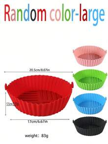 1pc Air Fryer Accessories, Non-Stick Baking Mat, Reusable Air Fryer Silicone Liner, Suitable For Oven, Microwave, Cake Mold, Large Size - Multicolor - View 5