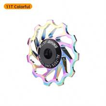 WEST BIKING Rueda guía de transmisión trasera de cerámica para bicicleta de montaña - Rueda tensora de aleación de aluminio con rodamiento Peilin de 11T/13T dientes