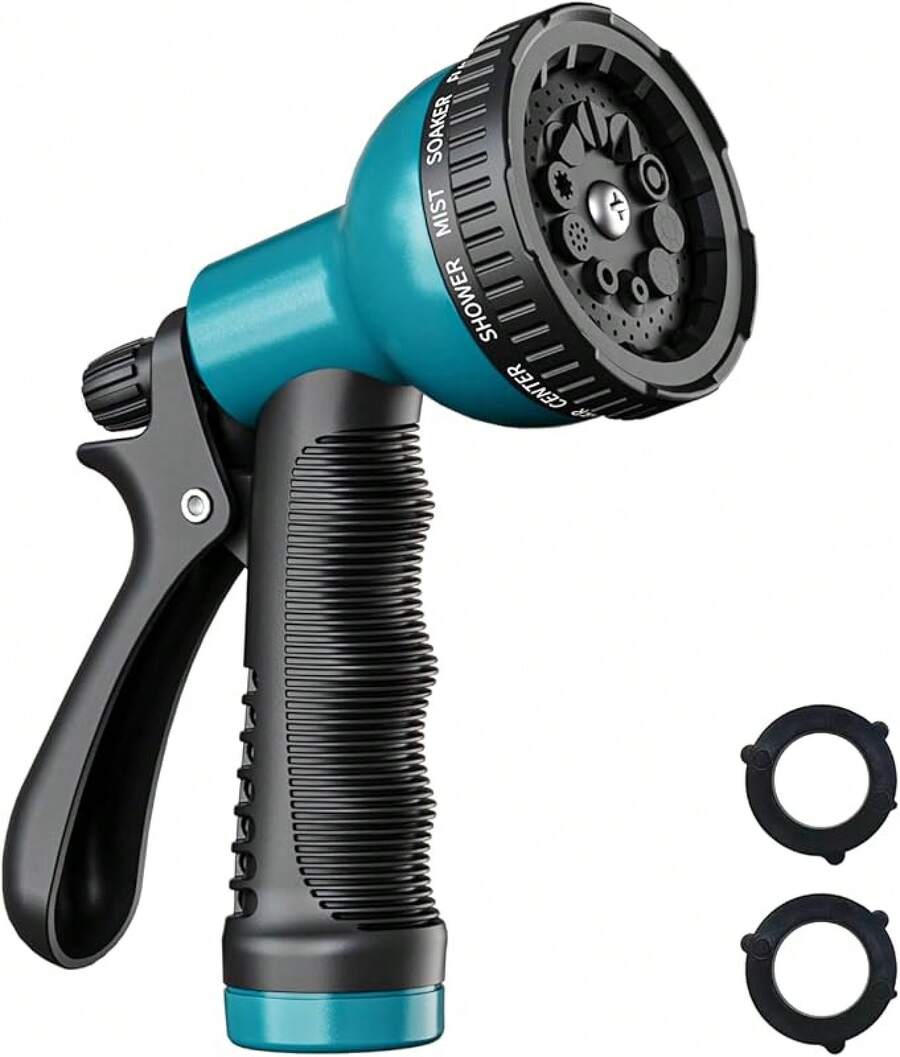 Garden Hose Nozzle Sprayer: 2 Pack 10 Watering Patterns Spray Nozzles ...