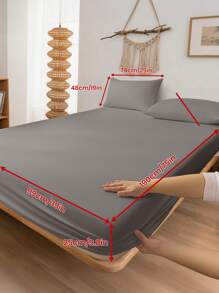 2/3件套床上用品套装，纯色床单套装，舒适家纺，柔软透气床垫保护套，亲肤床笠套装，四季皆宜，床单，床笠，床罩 99*190