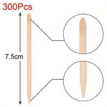 1000/500/300/100/10pcs Orange Wood Cuticle Pusher, Double-Sided Multi-Purpose Wooden Cuticle Remover, Manicure Pedicure Tool, Cuticle Pusher Or Eyebrow Waxing Stick, For Facial Hair Removal - Ginger - View 18