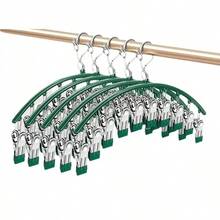 1 Pack Of 10-20 Pcs Stainless Steel Oval Sock Clips With Extra-Strong Grip, Waterproof And Rust-Proof, Wind-Resistant Buckle For Secure Balcony Drying, Space-Saving Laundry Accessory For Apartments And Homes, Gentle Delicate-Friendly, Quick-Dry Outdoor Clothes Line Solution, Durable Weather-Resistant Clip Set For Spring And Summer, Keeps Socks And Underwear Organized, Easy Clip-On Drying, No-Slip Clasp - Multicolor - View 1