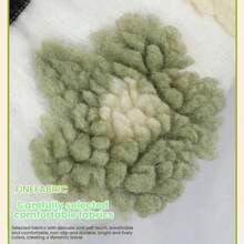 Plush No Inner Ring Car Steering Wheel Cover, Suitable For 14.5in-15in, With Elastic Band Design, Portable Fastening And Washable,Autumn And Winter New 6-Color Beautiful Flowers, Can Be Given As A Birthday Gift, Car Interior Accessories - one-size - View 4