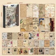 120 Pieces Vintage Scrapbook Papers Classic Aesthetic European Decorative Designs For Scrapbooking Junk Journal Bullet Journal Planner Craft Supplies Photo Album Stationery Embellishments