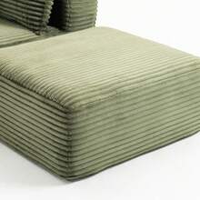 4-Seat Magic Cube Compressed Sofa  – Luxe Corduroy, No Assembly Required, Modular Design, Soft Sit For Primary Living Spaces & Homeowners - Green + 4 Seat - View 10
