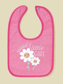 5pcs U-Shaped Waterproof Bibs, Cartoon Print Soft Comfortable Feeding Bibs - Multicolor-female-small Flower - View 3