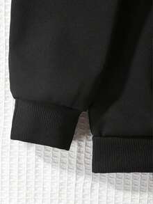 Boys' Hoodies Casual Printed Loose Sweatshirts Children's Clothing - 黑色 - 查看 5