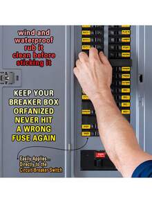 1pc Electrical Box Panel Label, 129 Pieces Per Circuit Breaker Catalog Label, Clearly Identifiable Label Sticker, Weatherproof Fuse Box Sticker, Fuse Box Identification Reminder Sticker, Prompt Sticker - 129pcs/set-2 Sets - View 9