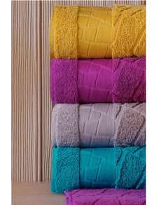 4-Piece Premium Thick Towel Set – 100% Cotton – Hand & Face Towels – 50x90 Cm, 280 G Each – Ultra-Soft, Absorbent & Durable – Made In Turkey