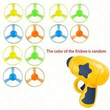 13 件彩色飞行推进猫玩具：小猫互动狩猎游戏 - 随机颜色飞盘