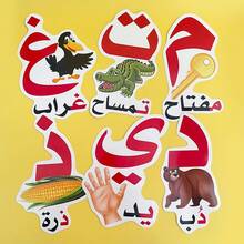 Lachilly 28-Piece Arabic Alphabet Learning Cards - Letter-Shaped Vocabulary Flashcards For Kids Arabic Language Educational Tool - Multicolor - View 11