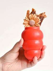 1 件中号经典葫芦形狗玩具，适合中型犬，设计用于抓取、咀嚼、塞入零食，不对称弹跳可延长游戏时间，非常适合中型犬玩具 - 紅色 - 查看 9