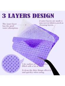 2000/1000/200pcs Nail Wipes - Professional Lint-Free Nail Polish Remover Pads, UV Gel Cleansing Tissues, Unscented Manicure Prep And Finish Nail Art Cleaning Tool(Pink) - Purple - View 3