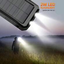 户外太阳能移动电源适合夏季假期户外旅行/露营和应急备用移动电源 - 黑色 - 查看 4