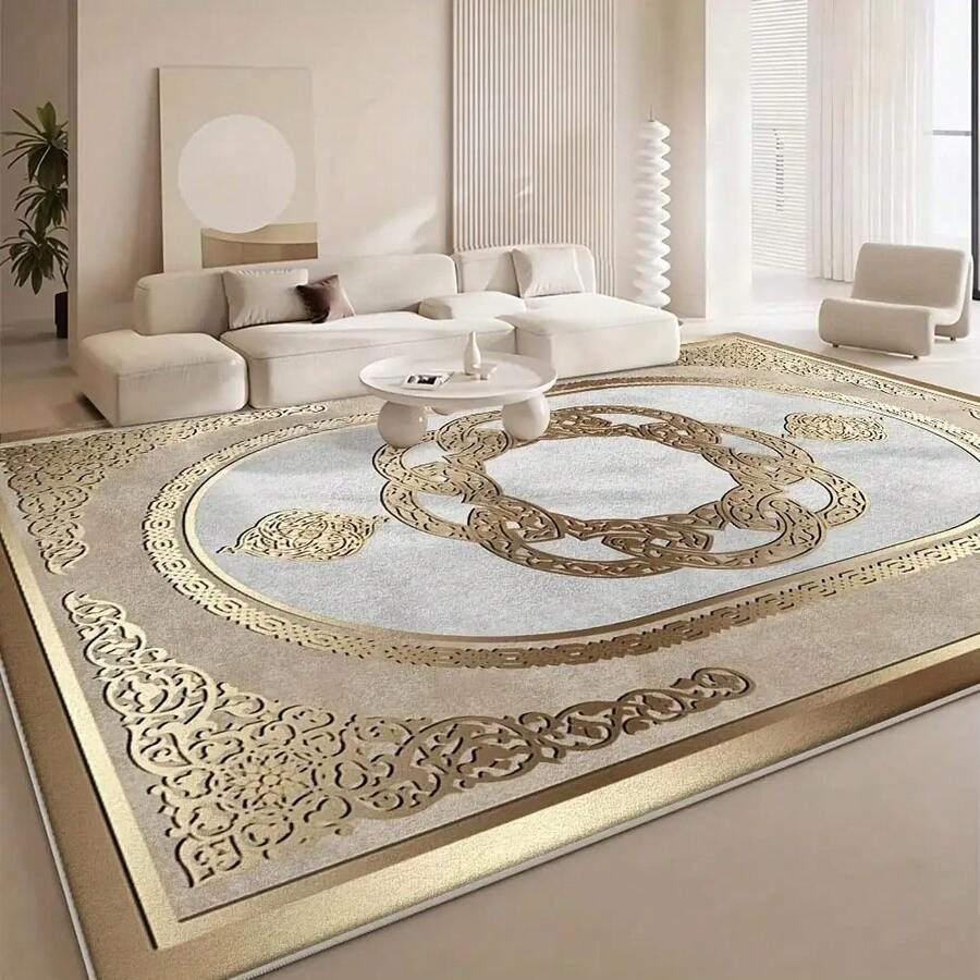 天鹅绒 852 克/平方米可水洗现代地毯波西米亚复古家居地毯舒适精致享受品质生活提升家居氛围让您的家更舒适加厚柔软耐用防滑奢华复古风格天鹅地毯可机洗柔软舒适适用于客厅卧室办公室和厨房 - 灰色花卉图案波西米亚风格家居装饰游戏室休闲入口装饰 - 彩色 - 查看 1