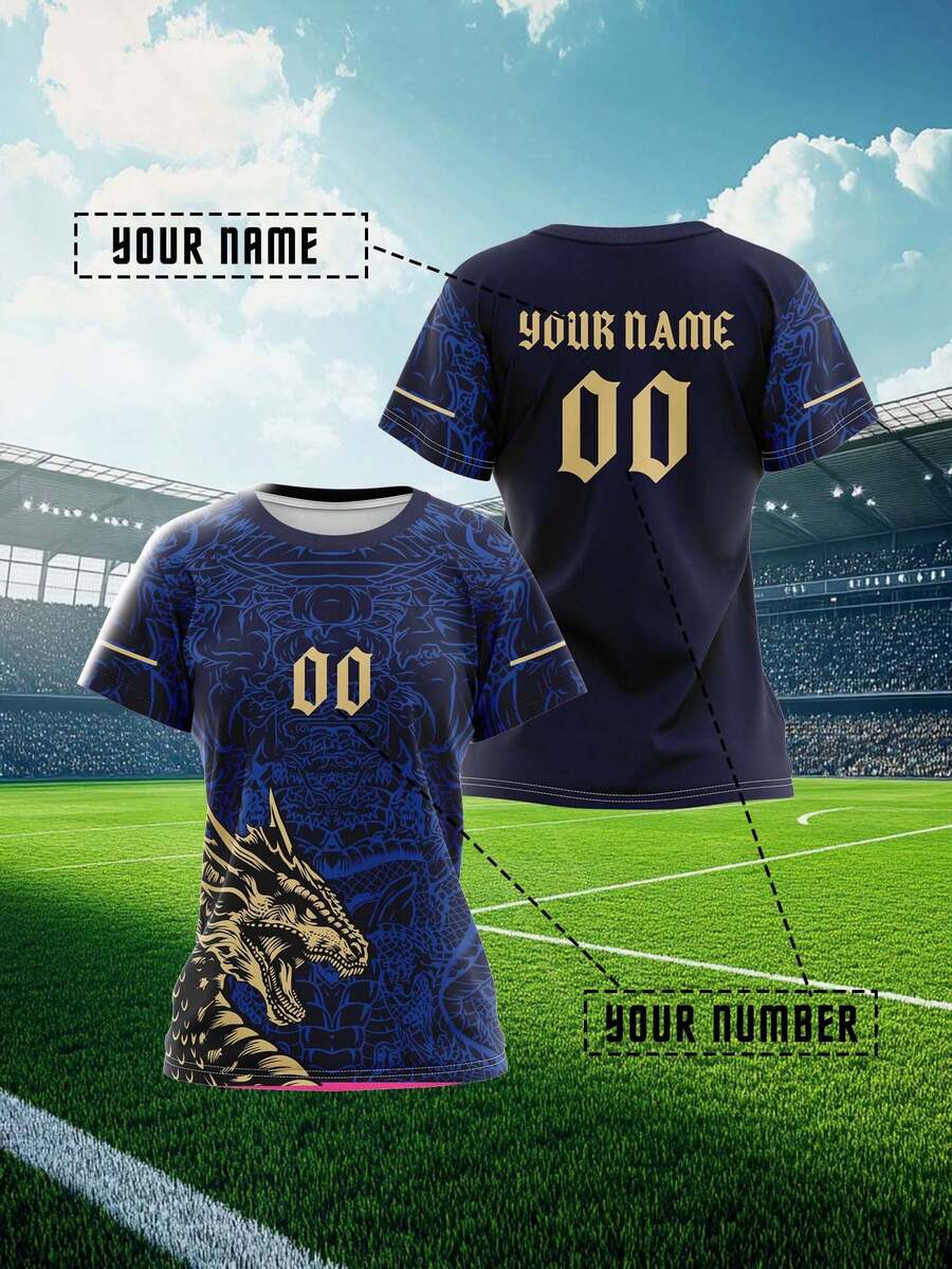 2025 Personalisiertes Sportjersey, Sommer Outdoor Sport Tanktop Kurzarm, Damen Sport Team Club Training Jersey Top mit vorne und hinten bedrucktem Namen & Nummer, atmungsaktiv schnelltrocknend für den Alltag, Party