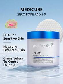 Medicube ZERO PORE PAD 2.0, Dual-Sided Pads, Pore-Blurring, 60-Second Refresh, Sensitive Skin , Travel- Case, Pre-Soaked Tonic, Texture-Refining Finish, Post-Workout Clarifying, Night Recovery|K-Beauty| 155g/5.46oz
