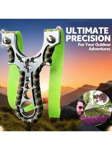 1 Piece Stainless Steel Slingshot, Straight Bow Slingshot, Easy To Install Rubber Band, Suitable For Hunting And Shooting Practice - Professional Precision High Strength Slingshot Stress Relief Tool, Outdoor Entertainment, Hunting Game Slingshot, Boys Outdoor Leisure, Slingshot Party Gift