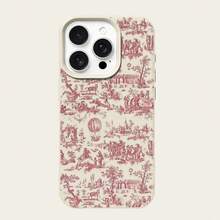 1pc TPU Material Elegant Pink Hot Air Balloon & Floral Pattern Full Screen Phone Case, Suitable For Appuomi Phones - White - View 6