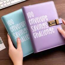 Pasta com 100 envelopes para desafio de economia de dinheiro, pasta com 100 envelopes para desafio de economia de dinheiro, livro de desafios de economia com cadeado, maneira fácil e divertida de economizar 5050 dólares, brindes e recompensas, volta às aulas, decoração de outono, decoração de outono, decorações de Natal, presentes de Natal, presentes de aniversário, presentes de feriado, presentes de formatura