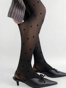 1 par de 80g/200g/300g Meia-calça/Collant Preto/Marrom Feminino, Estampa de Onda, Coração, Laço, Estampa de Leopardo, Mostra o Tom de Pele, Sexy, Alta Elasticidade, Legging Ajustada, Macia e Suave, Modelagem Elegante das Pernas, Adequado para Fashionista, Jovem, Adolescente, 15-25°C, Meia-calça para Primavera/Outono/Inverno, Festa, Discoteca, Várias Festas, Esportes, Lazer, Negócios e Outros Usos Diários, E-Girl