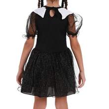 Vestido Infantil Vavazinha Vandinha Preto Com Glitter
