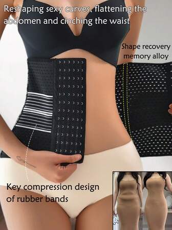 Hollow Out Adjustable Compression Waist Trainer Belt For Women, Breathable Body Shaper