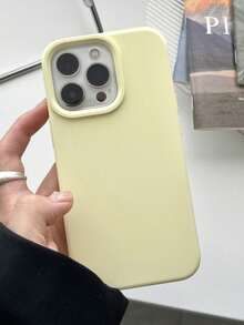 High-Quality Yellow Liquid Silicone TPU Phone Case, Latest Compatible With IPhone 17/Air/17Pro/17ProMax, Also Fits 16, 15, 14, 13, 12, 11 Pro Max, Soft Rubber Texture, Creamy Yellow Phone Case - Yellow - View 5