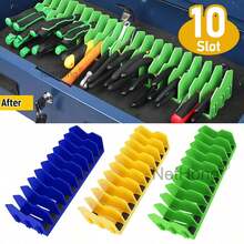 10-Slot Pliers Cutters Rack ABS Spanner Storage Holder Tool Organizer Fit 3" - Green - View 12