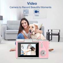 Digital Camera 8X Digital Zoom Cameras For Vlogging 2.4''IPS Screen Rechargeable Camera Photography Professional Camera For Teenagers, And Beginners With Card Reader, OTG, Support For Taking Photos, Recording Videos, And Webcam, For Thanksgiving Christmas And New Year Gifts.