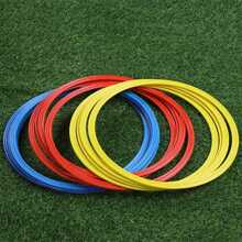 5个/10个多色敏捷训练环，厚实耐用，配有可调节连接夹，可组成各种跳环组合。适用于足球、篮球、跆拳道、耐力和敏捷性训练等。也适用于家庭娱乐活动、圣诞节和生日礼物。 - 彩色 - 查看 3