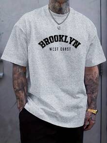 Plus Size Men's Casual Sports Short Sleeve Summer T-Shirt, Boyfriend Gift, PLUS SIZE - 白色 - 查看 6