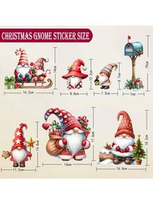 Christmas Window Clings, Gnome Window Stickers,Window Decals Snowflake, Gnome Christmas Truck, Home Decorations,Thanksgiving Xmas Gifts,Kitchen, Living Room, Bedroom Window Stickers  Christmas Decor  Christmas Decorations Wall Stickers Room Decor Wall Decor Christmas Decoration - Multicolor - View 7