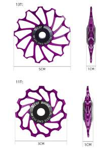 WEST BIKING Rueda guía de transmisión trasera de cerámica para bicicleta de montaña - Rueda tensora de aleación de aluminio con rodamiento Peilin de 11T/13T dientes