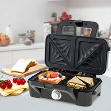 3 In 1 Waffle Iron Panini Press Grill And Sandwich Maker Set With Removable Non-Stick Plates & Portable Cool Touch Handle - US A Type Plug(110-127V) - View 9