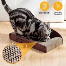 1pc Sofa-Shaped Cat Scratching Pad, 21.6 Inches (Approx. 55cm) Durable Felt With Bell Ball, Indoor Cat Lounge Bed Toy, Halloween & Christmas Gift - Felt Sofa 53 - View 5