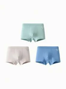 Balabala Jungen Baumwoll-Unterwäsche 3 Pack Boxershorts ohne Klemmen, weich