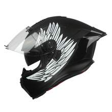 Crown Racing Compact Motorcycle Helmets, Full Face Motorcycle Street Bike Helmet, DOT Approved Model-600 - Màu xanh da trời - Xem 10
