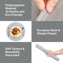 6 Pack Round PP Placemats And Coasters Set - 13.2 Inch Waterproof Non-Slip Table Mats For Dining Decor, Dishwasher Kitchen Tableware - Silver - View 7